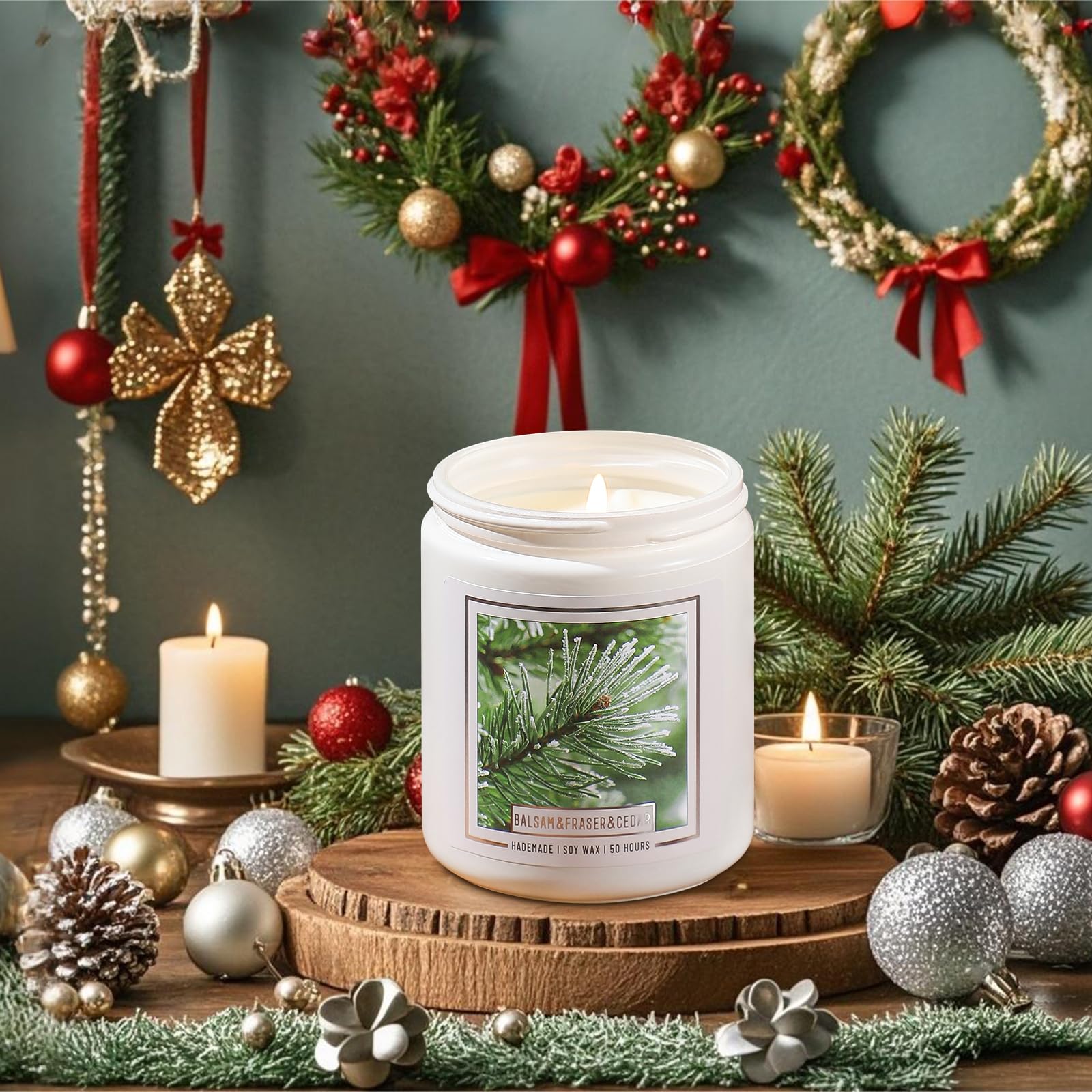 Foto 4 | Bálsamo De Abeto Navideño Con Aroma A Pino De Candle Homsolver, 200 Ml - Venta Internacional.