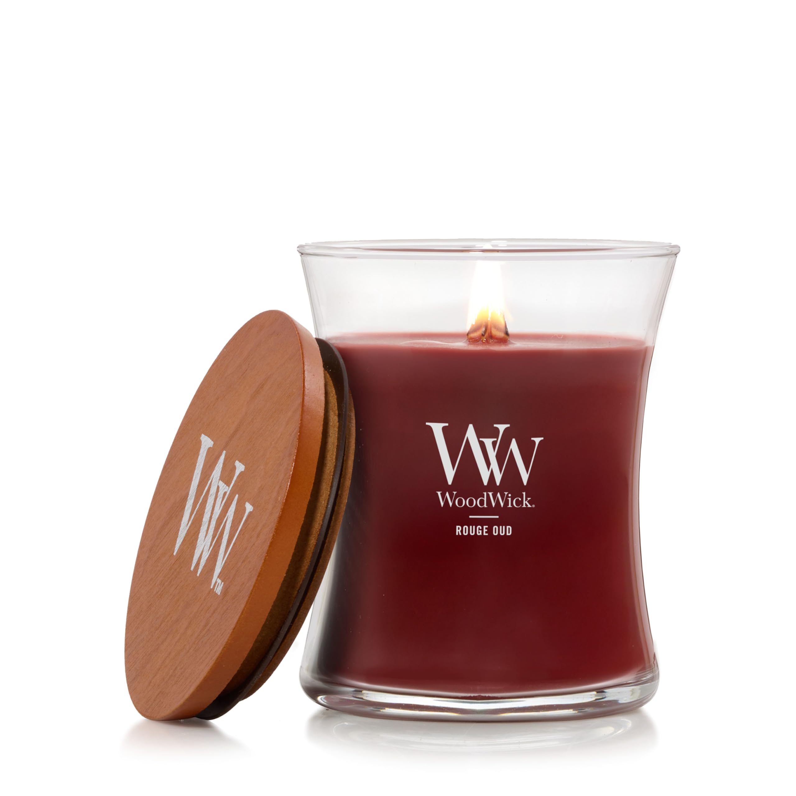 Foto 2 pulgar | Reloj De Arena Candle Woodwick Rouge Oud, Tamaño Mediano, 287 Ml, 65 Horas De Combustión - Venta Internacional.