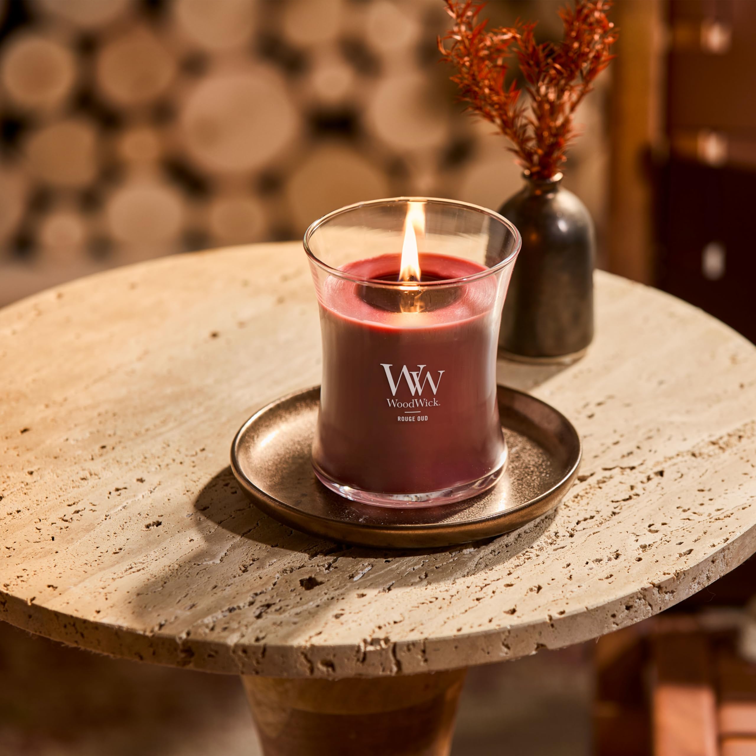 Foto 6 pulgar | Reloj De Arena Candle Woodwick Rouge Oud, Tamaño Mediano, 287 Ml, 65 Horas De Combustión - Venta Internacional.