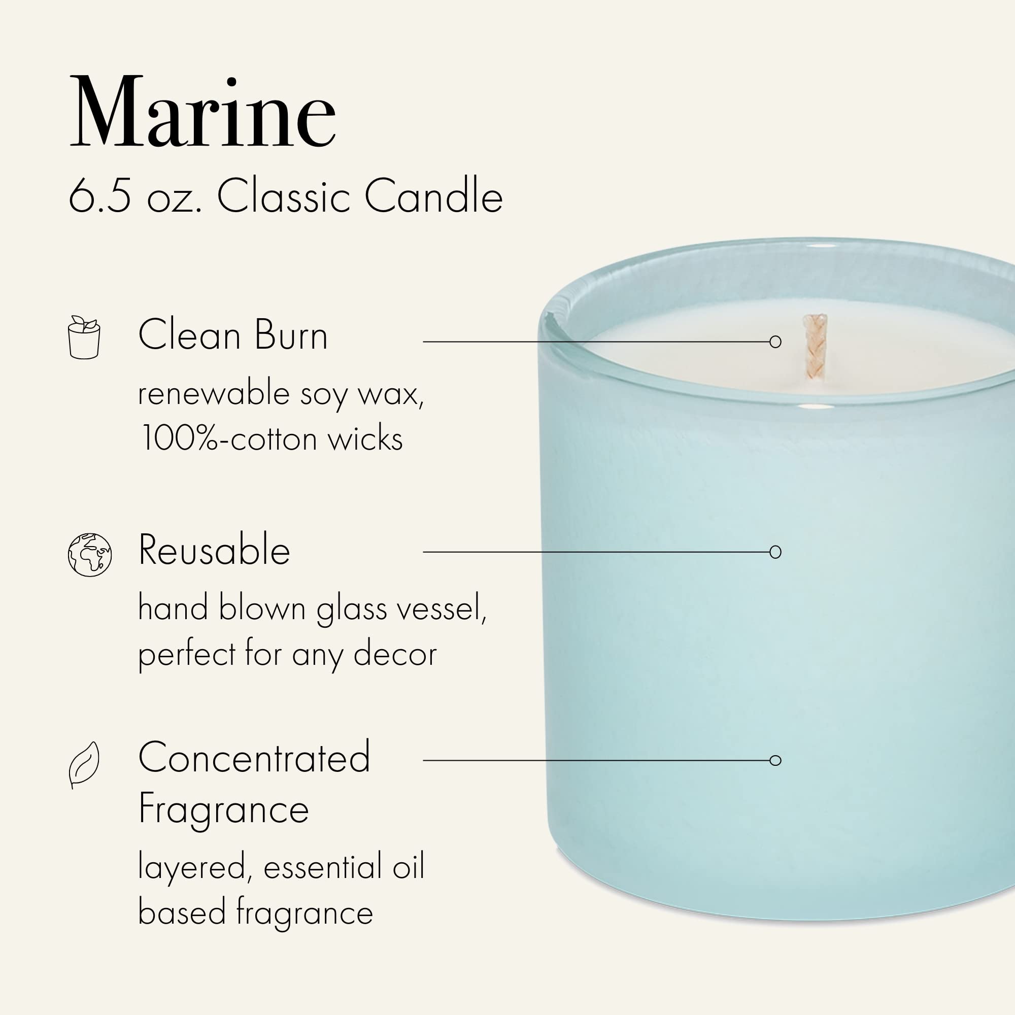 Foto 3 pulgar | Vela Lafco New York Classic Marine De 190 Ml Con Un Tiempo De Combustión De 50 Horas - Venta Internacional.