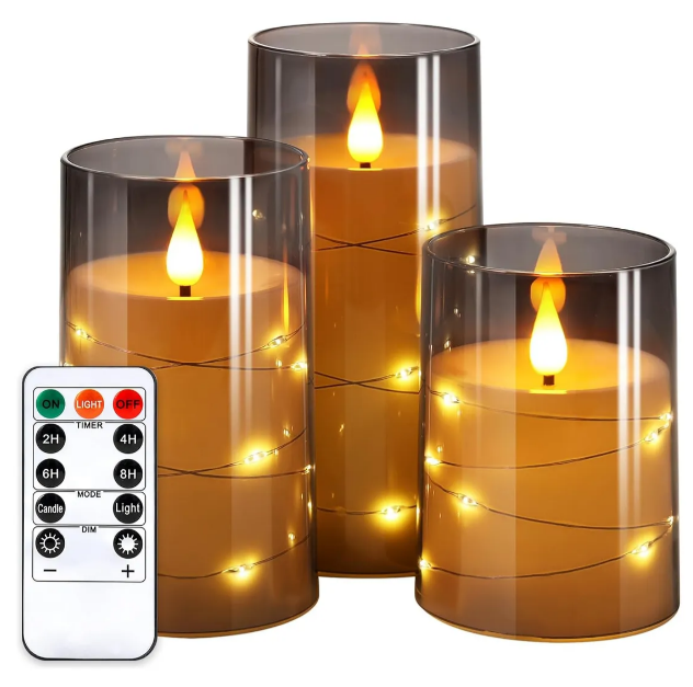 Foto 2 pulgar | Juego de 3 Velas Led Xtellar con Control Remoto