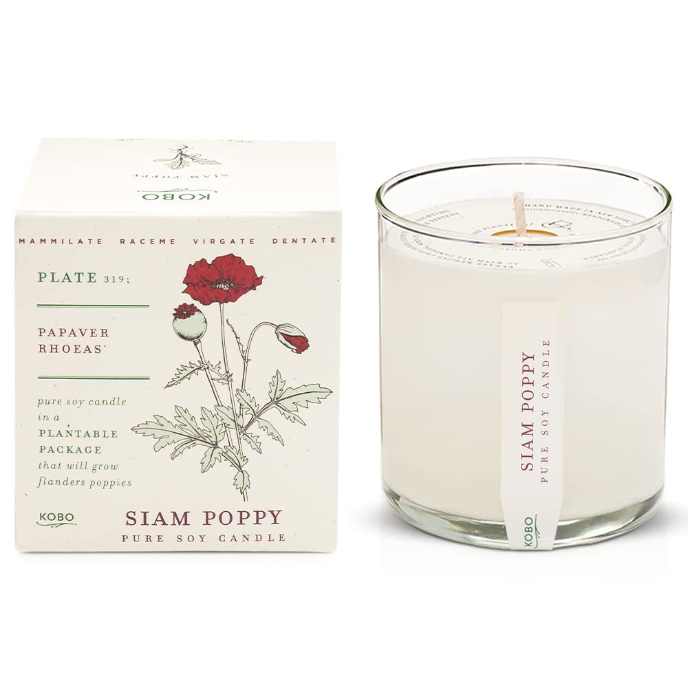 Foto 2 pulgar | Vela Aromática Kobo Siam Poppy 265 Ml Con Caja Para Plantar - Venta Internacional.