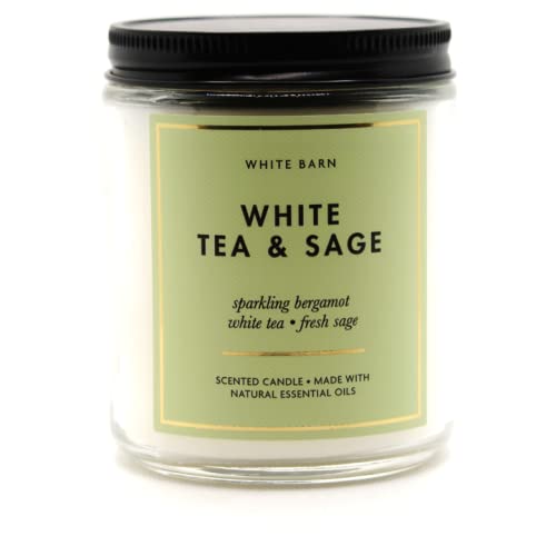Foto 2 pulgar | Candle Bath & Body Works White Barn, 1 Mecha, 200 Ml, Té Blanco Y Salvia - Venta Internacional.