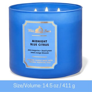 Foto 5 | Candle Bath & Body Works White Barn, 3 Mechas, 430 Ml, Azul Medianoche, Cítricos - Venta Internacional.