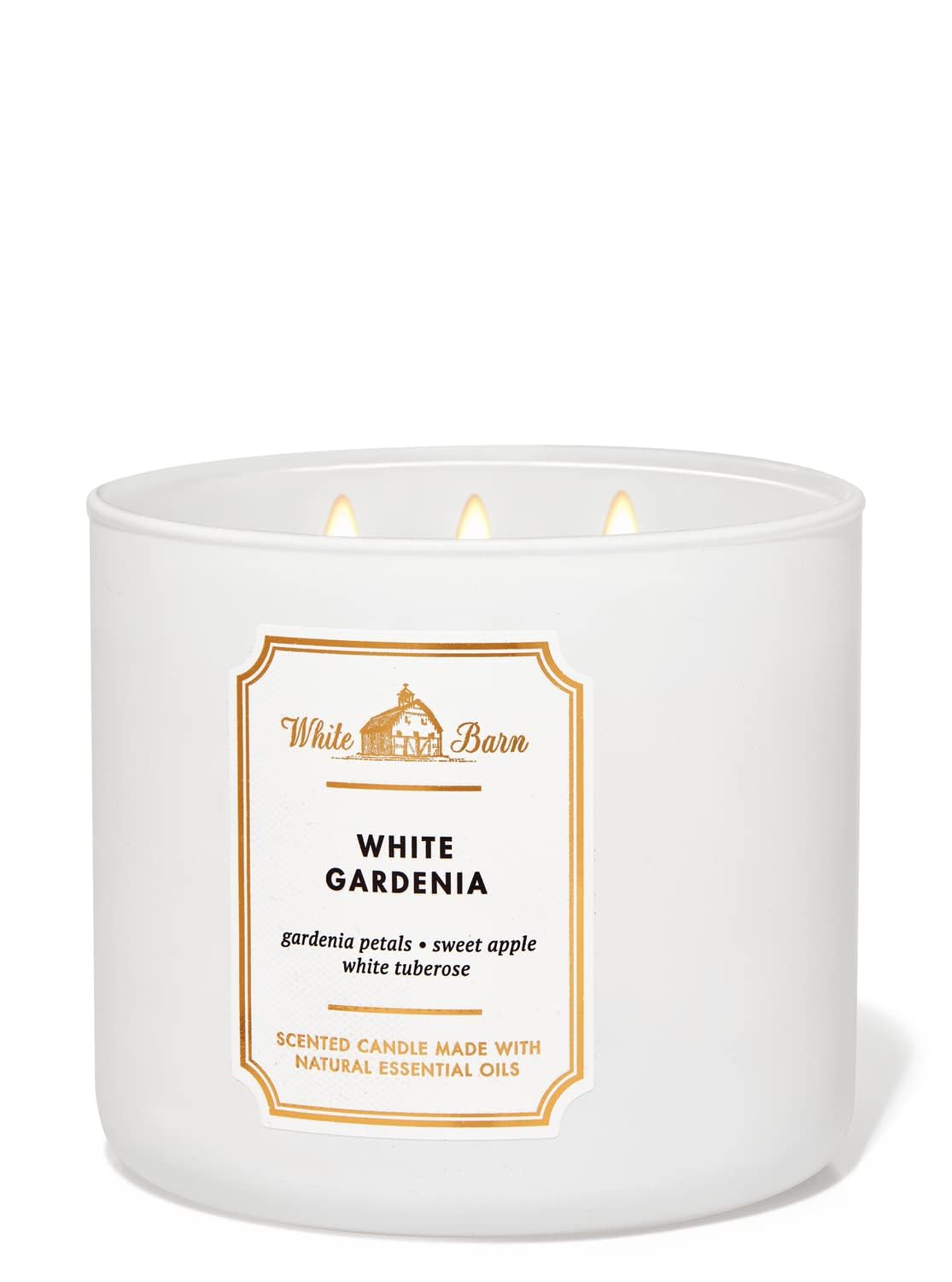 Foto 3 pulgar | Candle Bath & Body Works White Barn, 3 Mechas, Gardenia Blanca, 430 Ml - Venta Internacional.