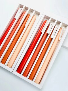 Foto 2 | Velas Decorativas Aromáticas Set Color Degradado Cera Soya- Naranja