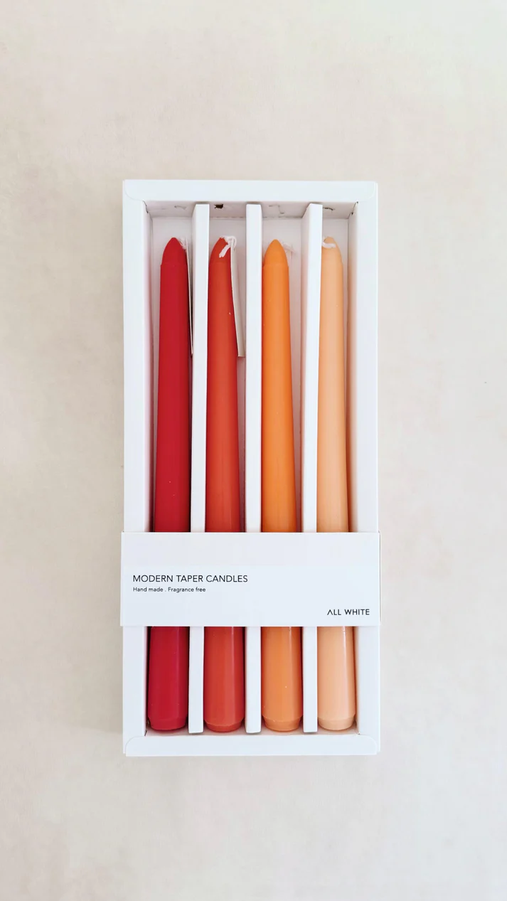 Foto 5 pulgar | Velas Decorativas Aromáticas Set Color Degradado Cera Soya- Naranja