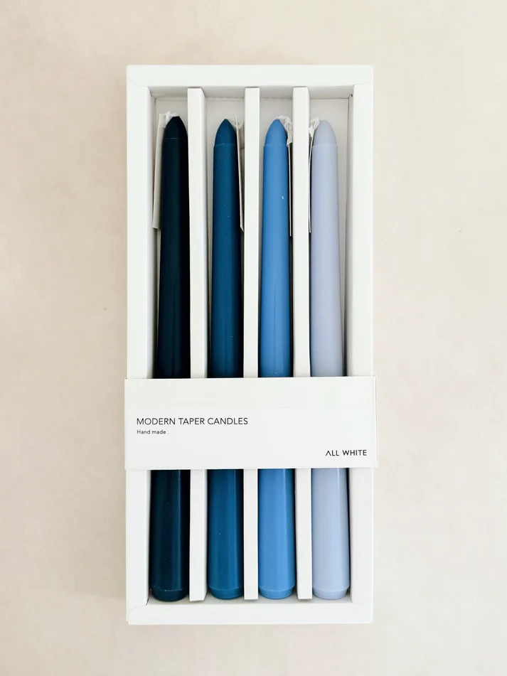 Foto 2 pulgar | Velas Decorativas Aromáticas Set Color Degradado Cera Soya- Azul
