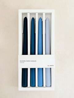 Foto 1 | Velas Decorativas Aromáticas Set Color Degradado Cera Soya- Azul