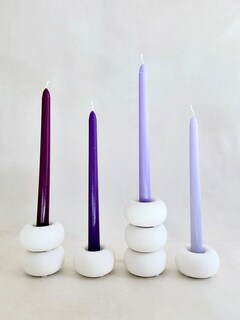 Foto 2 | Velas Decorativas Aromáticas Set Color Degradado Cera Soya- Morado