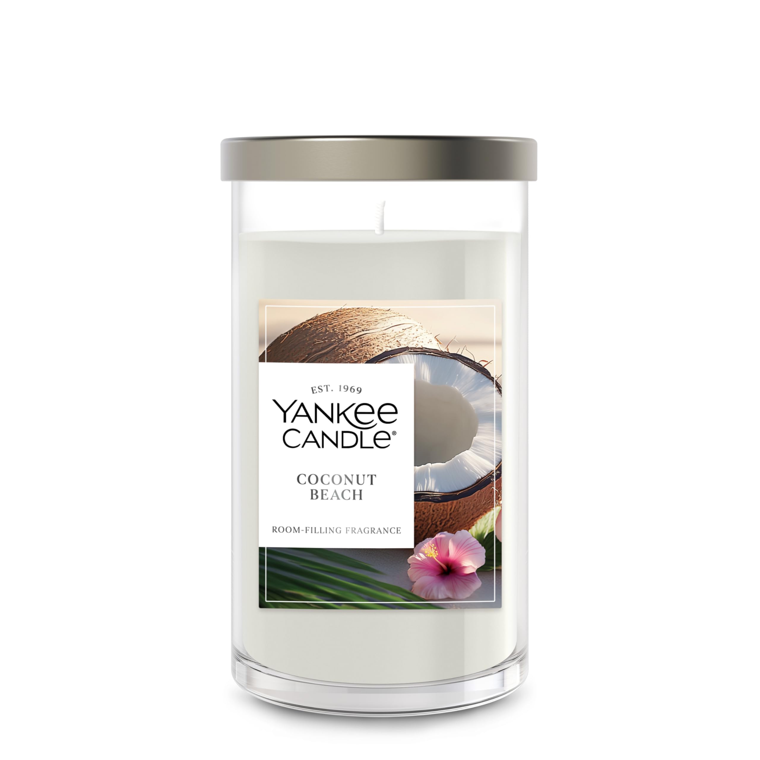 Foto 2 pulgar | Candle Yankee Candle Medium Pillar Coconut Beach  340 Ml - Venta Internacional.