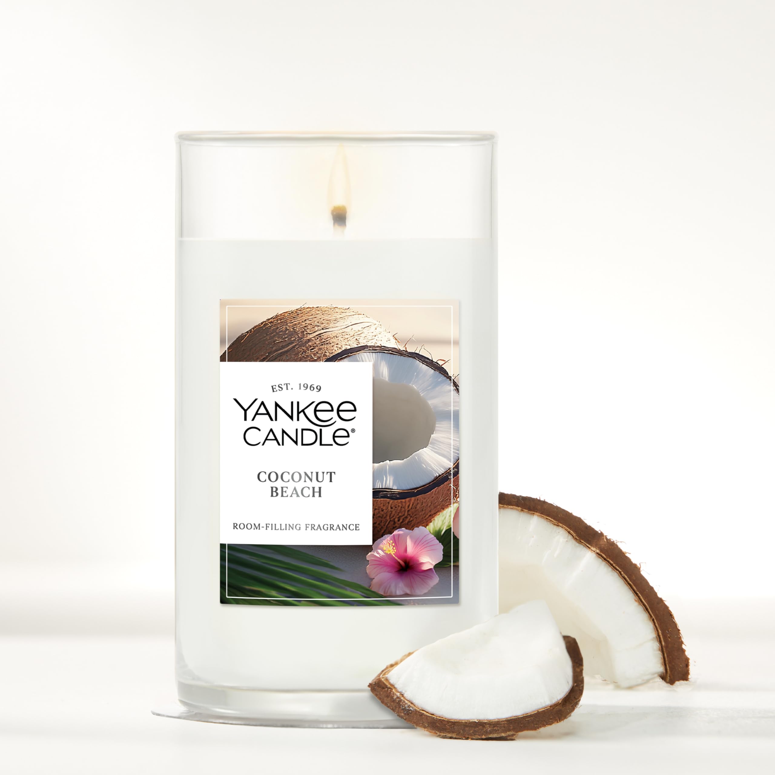Foto 6 pulgar | Candle Yankee Candle Medium Pillar Coconut Beach  340 Ml - Venta Internacional.