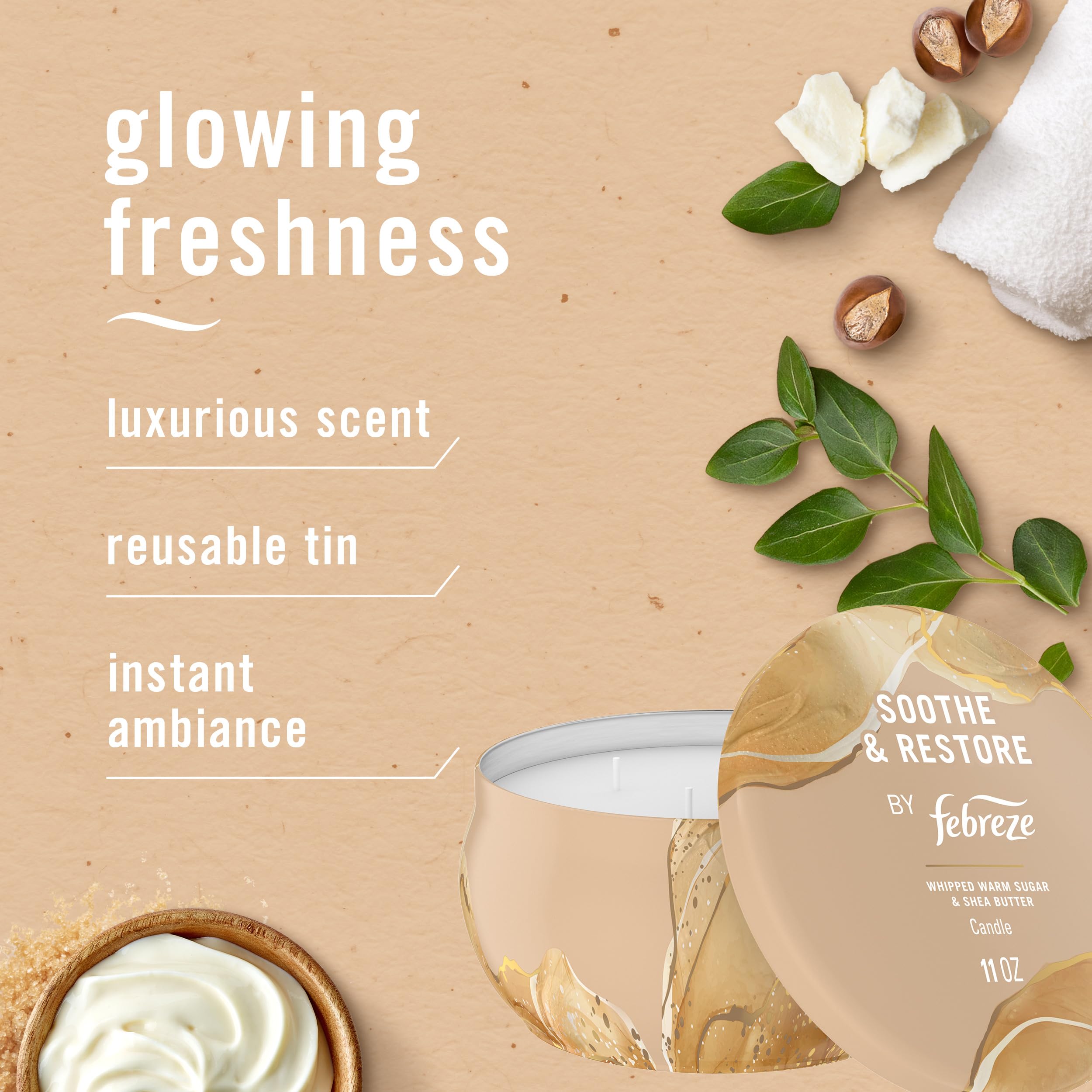 Foto 3 pulgar | Candle Febreze Soothe & Restore Scent 325 Ml  4 Mechas  Paquete Individual - Venta Internacional.
