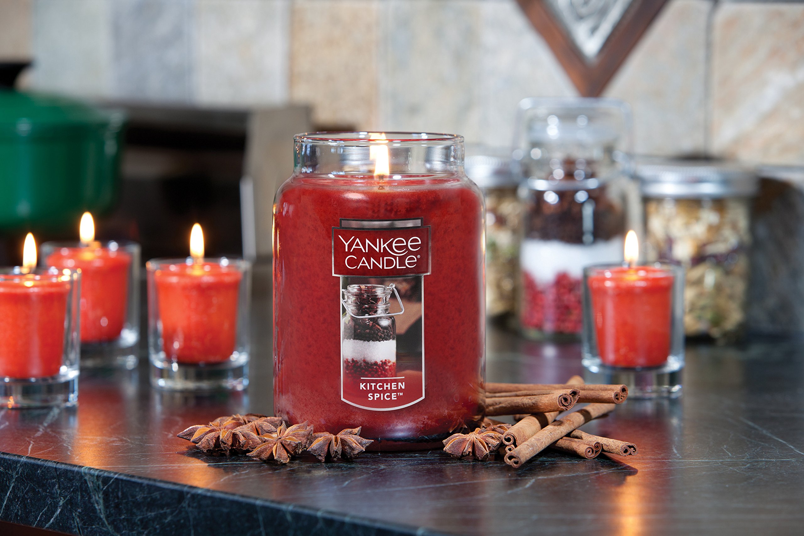 Foto 5 pulgar | Vela Perfumada Yankee Candle Kitchen Spice  Tarro Grande De 650 Ml - Venta Internacional.