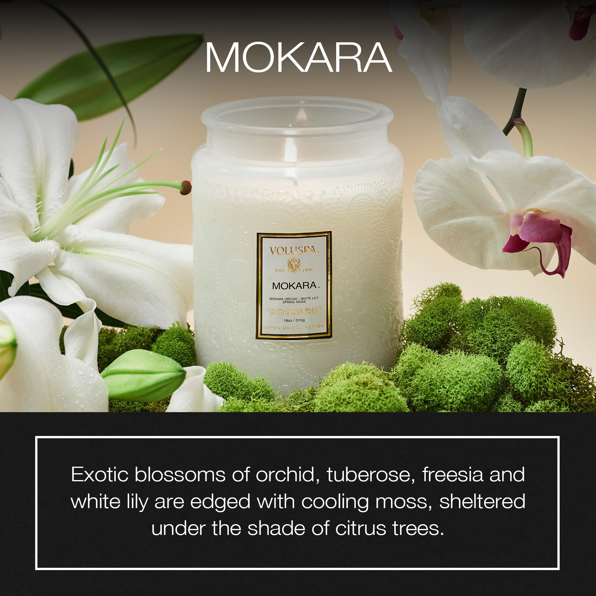 Foto 3 pulgar | Cera De Coco Aromática Candle Voluspa Mokara  530 Ml  100 H  Quemada - Venta Internacional.