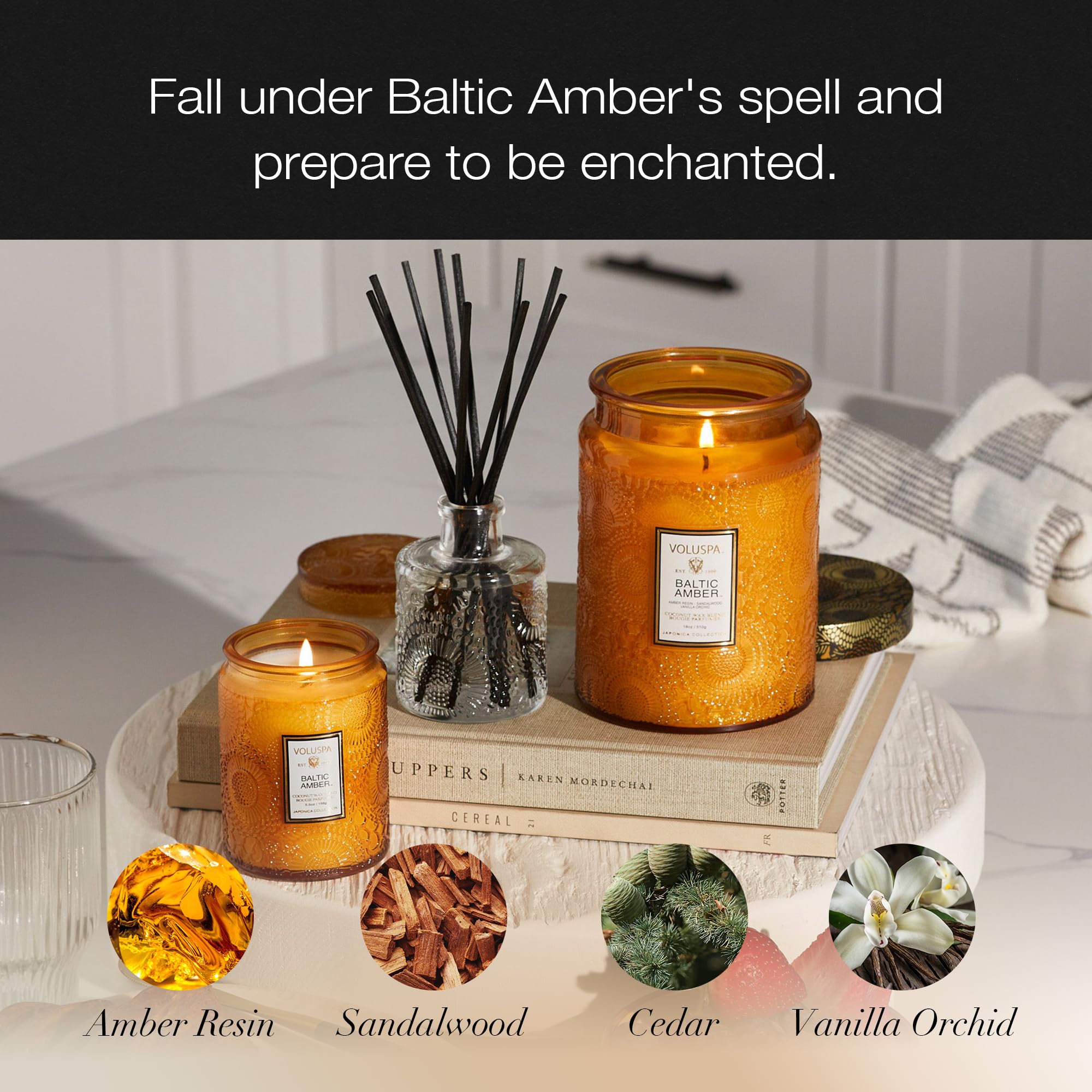 Foto 3 pulgar | Cera De Coco Candle Voluspa Baltic Amber  532 Ml  100 H  Quemada  Ee. Uu. - Venta Internacional.