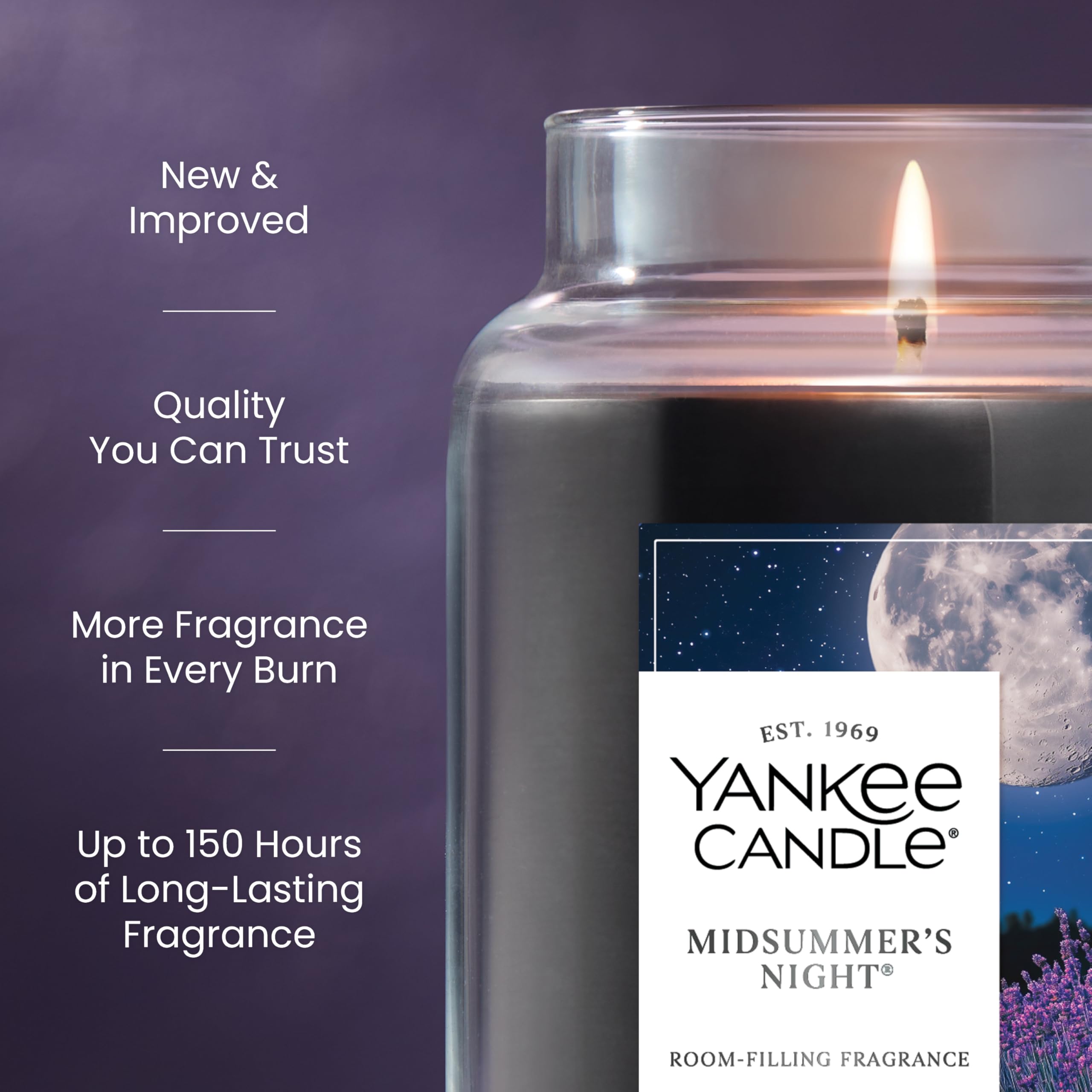 Foto 4 pulgar | Tarro Grande De Candle Yankee Candle Midsummer's Night  650 Ml - Venta Internacional.