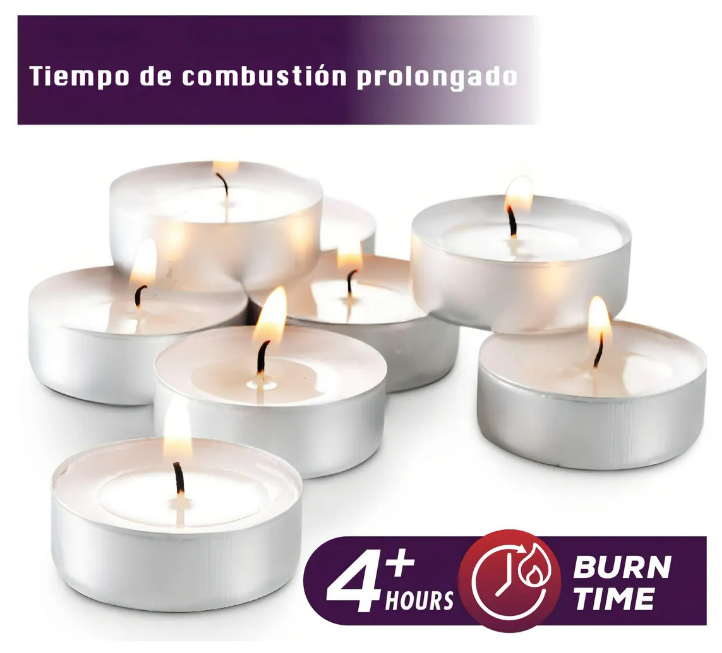 Foto 5 pulgar | Xtellar Set De 100 Velas Tealight Flotantes De Lujo Sin Aroma  Ideal Para Ambientes Sofisticados Y Elegantes