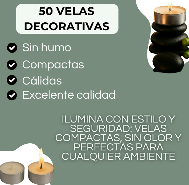 Foto 4 pulgar | Xtellar Set De Lujo: 50 Velas Flotantes Decorativas Sin Olor