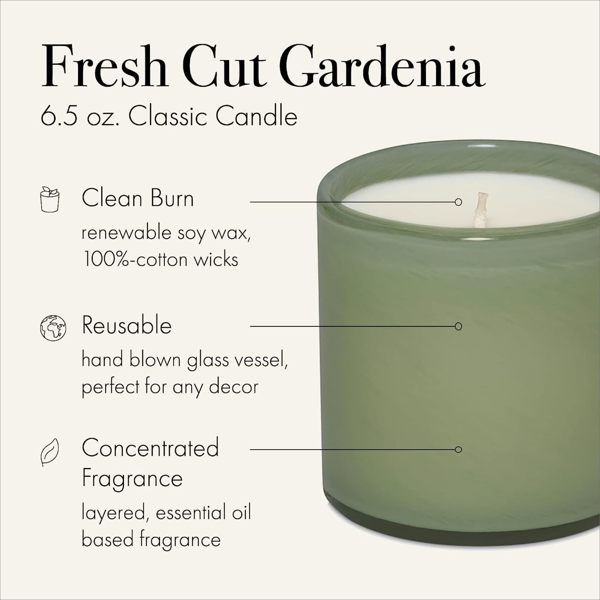 Foto 3 pulgar | Vela Lafco New York Fresh Cut Gardenia  6.5 Oz  Paquete De 2 - Venta Internacional.