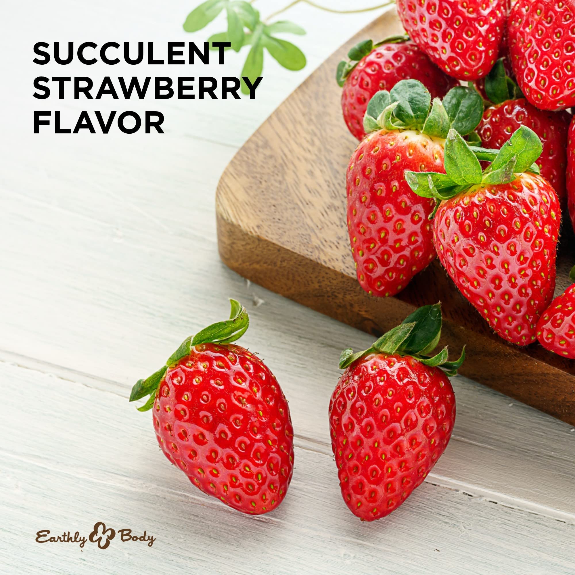 Foto 6 pulgar | Vela De Masaje Earthly Body Strawberry 120 Ml 3 En 1 Vegana - Venta Internacional.