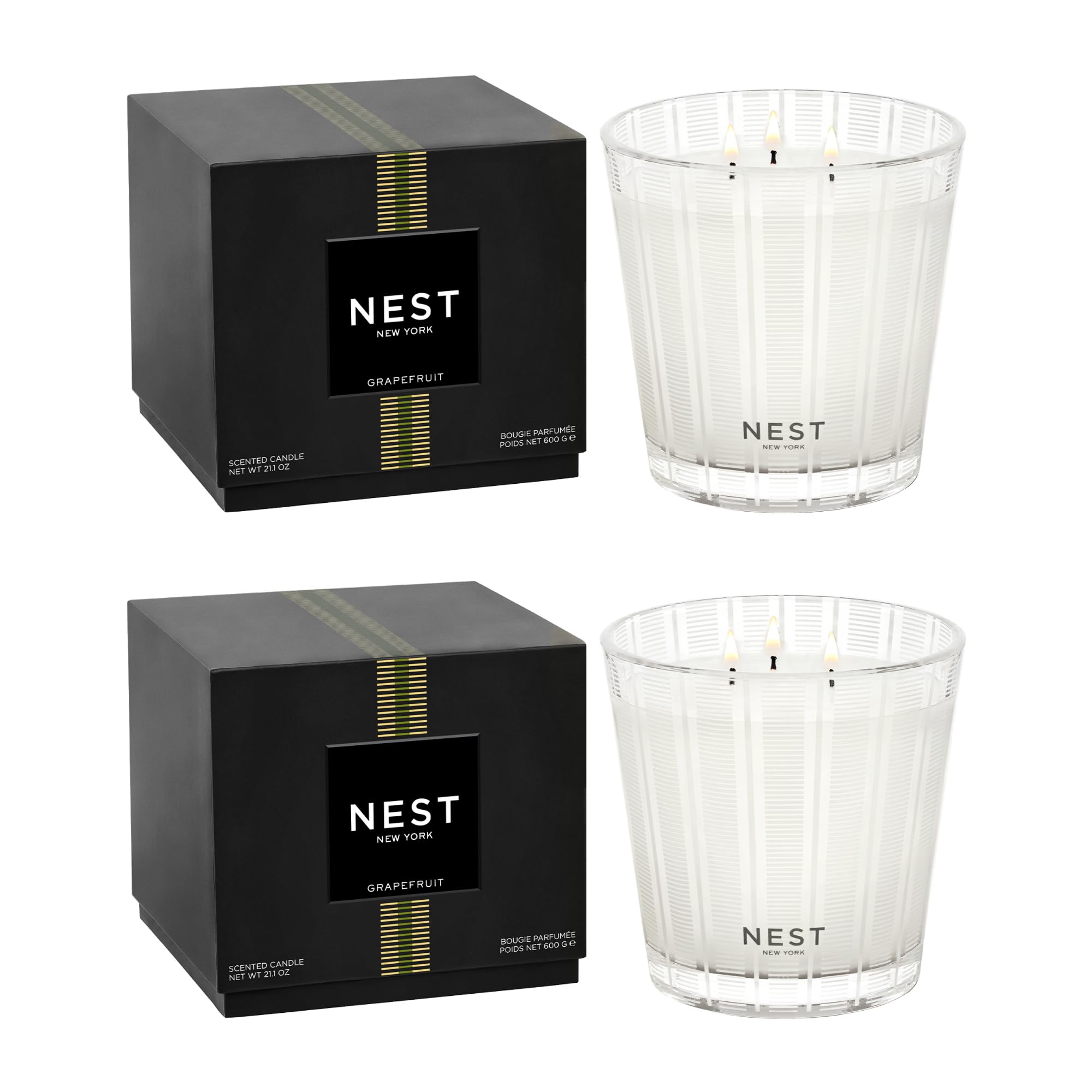 Foto 2 pulgar | Candle Nest New York Con Aroma A Pomelo De 3 Mechas  625 Ml  Paquete De 2 - Venta Internacional.