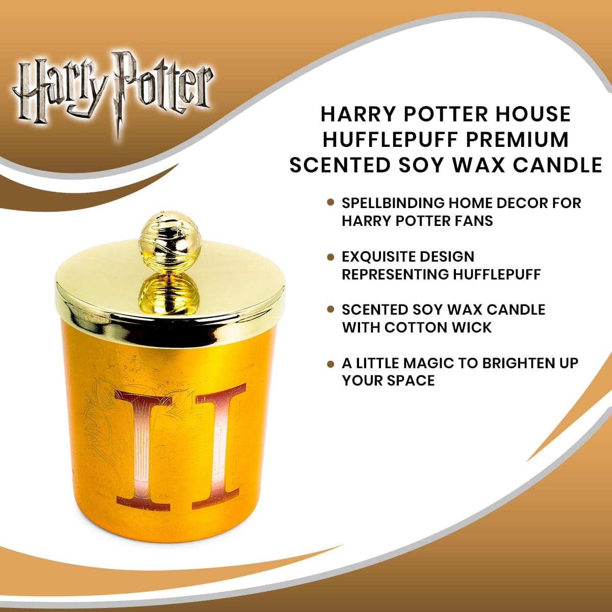Foto 8 pulgar | Vela Perfumada De Cera De Soja Harry Potter Hufflepuff House - Venta Internacional.