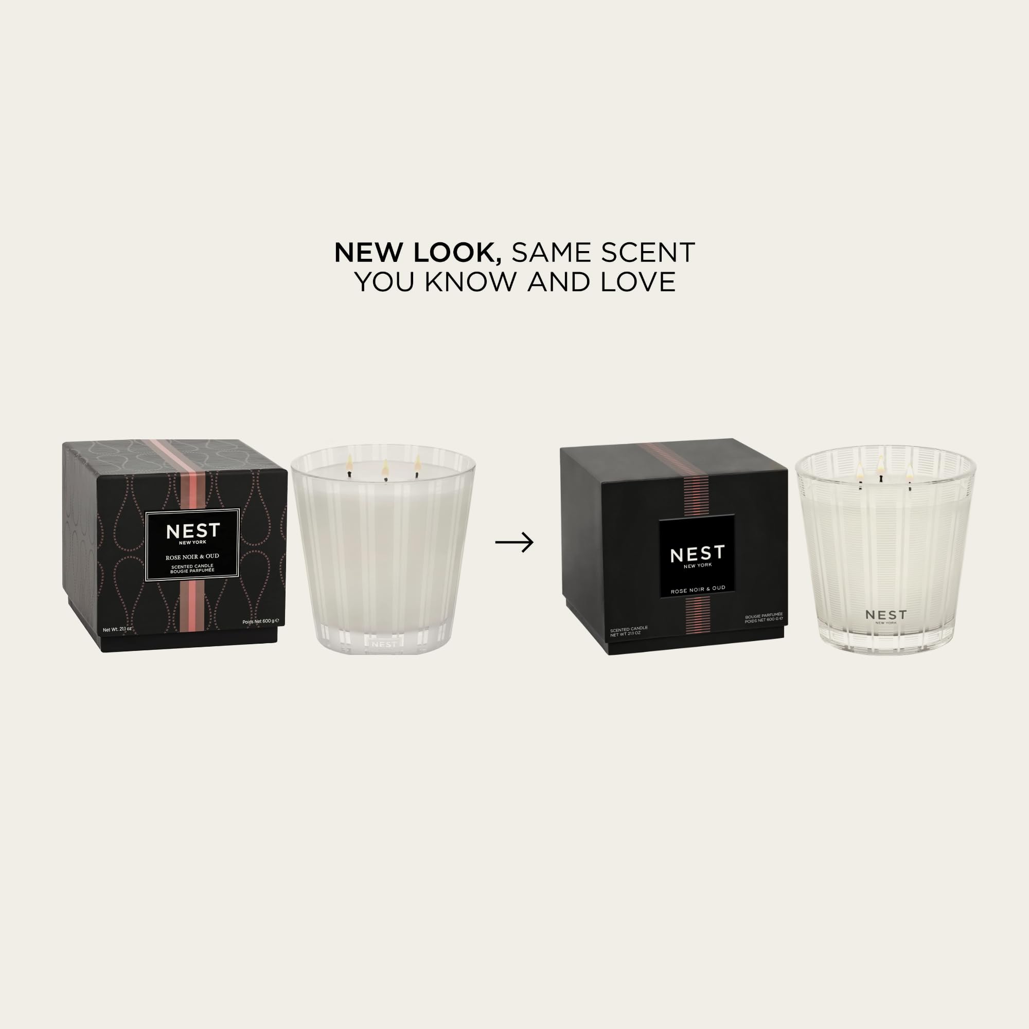 Foto 3 pulgar | Candle Nest New York Rose Noir & Oud  3 Mechas  625 Ml  Paquete De 2 - Venta Internacional.
