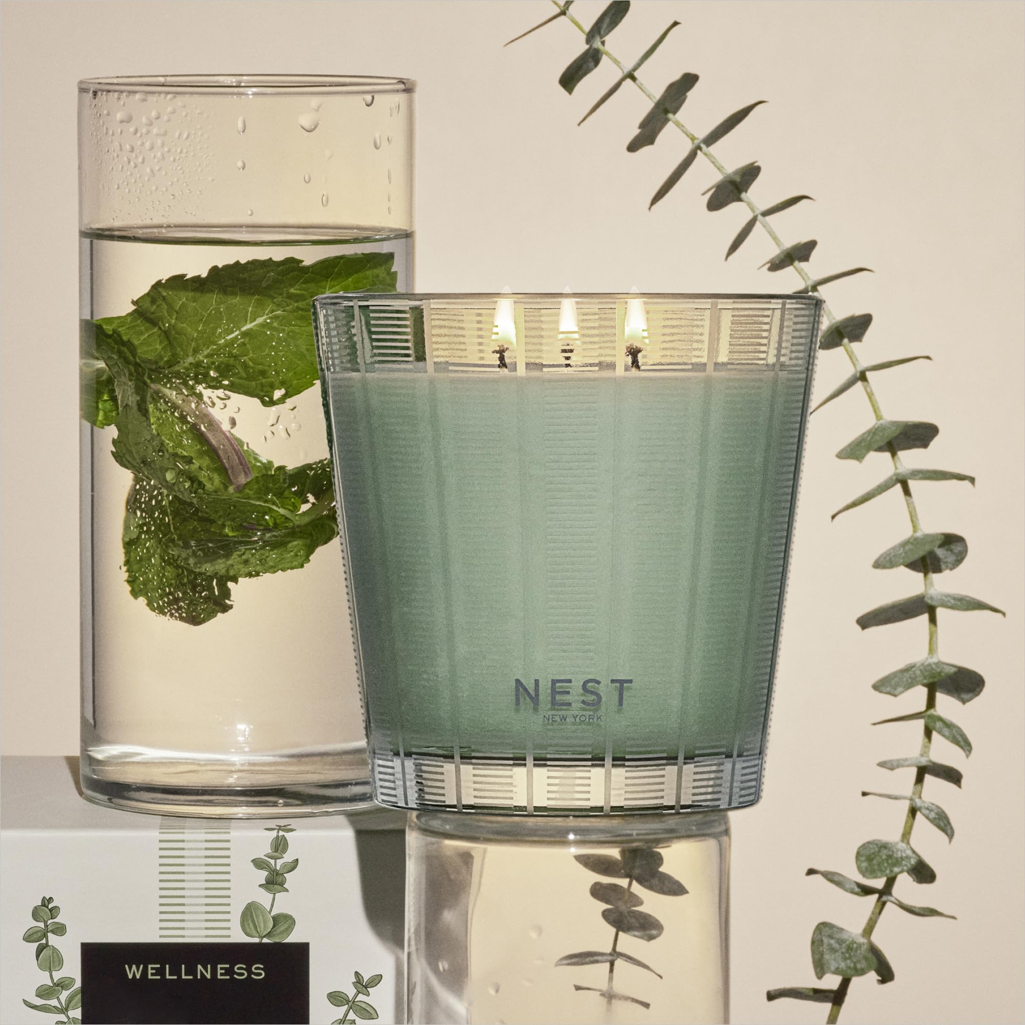 Foto 4 pulgar | Candle Nest New York  Menta Silvestre Y Eucalipto  3 Mechas  625 Ml  X2 - Venta Internacional.