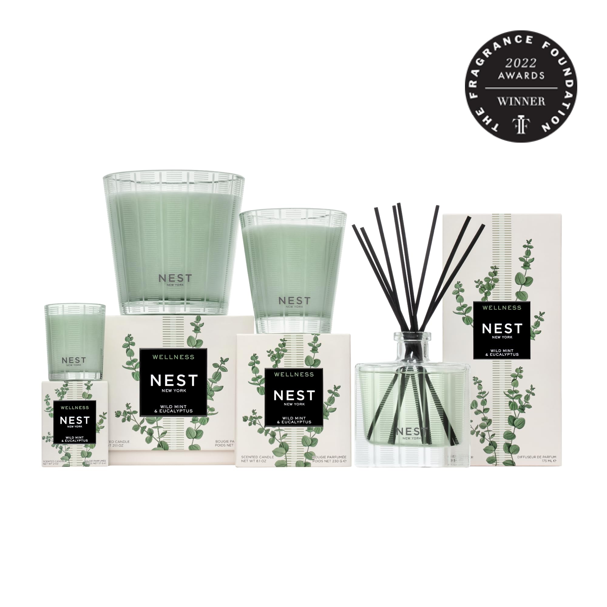 Foto 7 pulgar | Candle Nest New York  Menta Silvestre Y Eucalipto  3 Mechas  625 Ml  X2 - Venta Internacional.