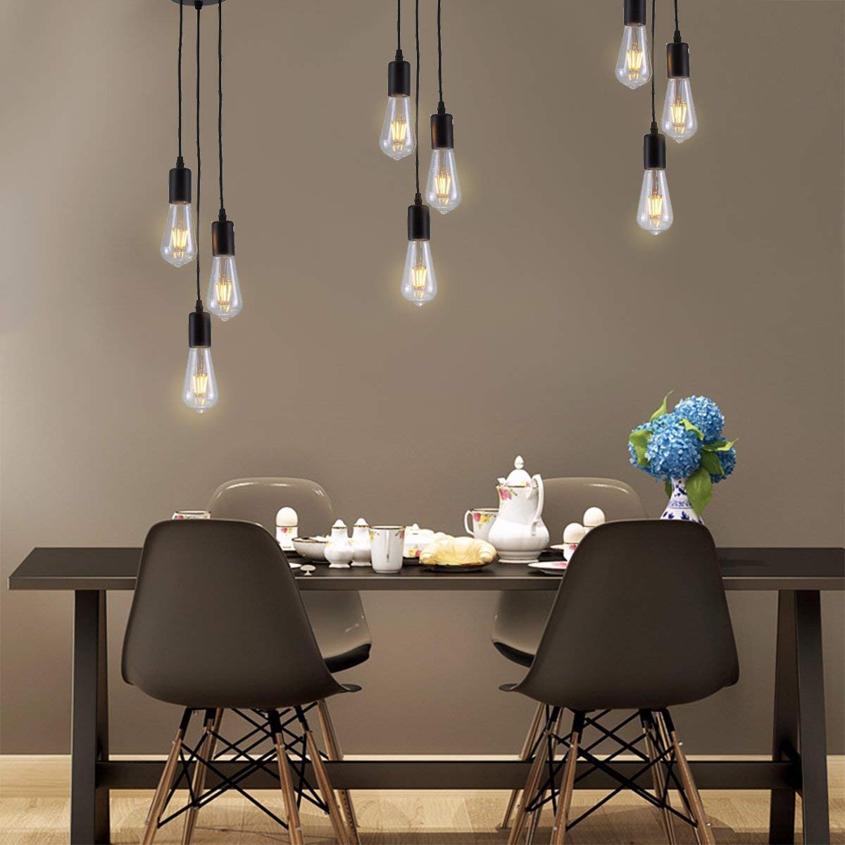 Foto 1 | Lámpara De Techo Nórdica Retro Colgante De Metal De 3 Luces - Venta Internacional.