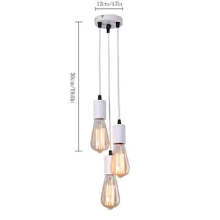 Foto 2 | Lámpara De Techo Nórdica Retro Colgante De Metal De 3 Luces - Venta Internacional.