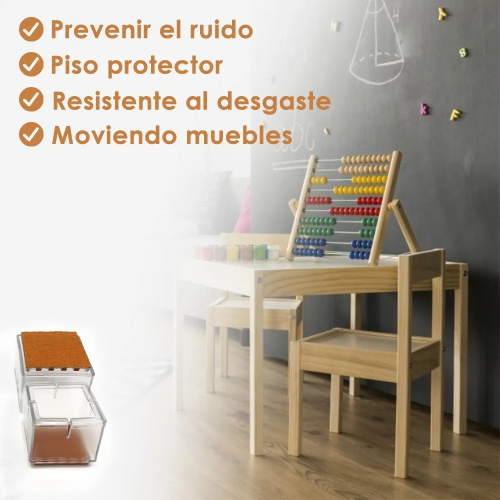 Foto 5 pulgar | Protector Lab.g Grueso De Silicona Para Patas De Muebles, Sillas Transparente