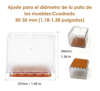 Foto 2 | Protector Grueso De Silicona Para Patas De Muebles, Sillas Transparente