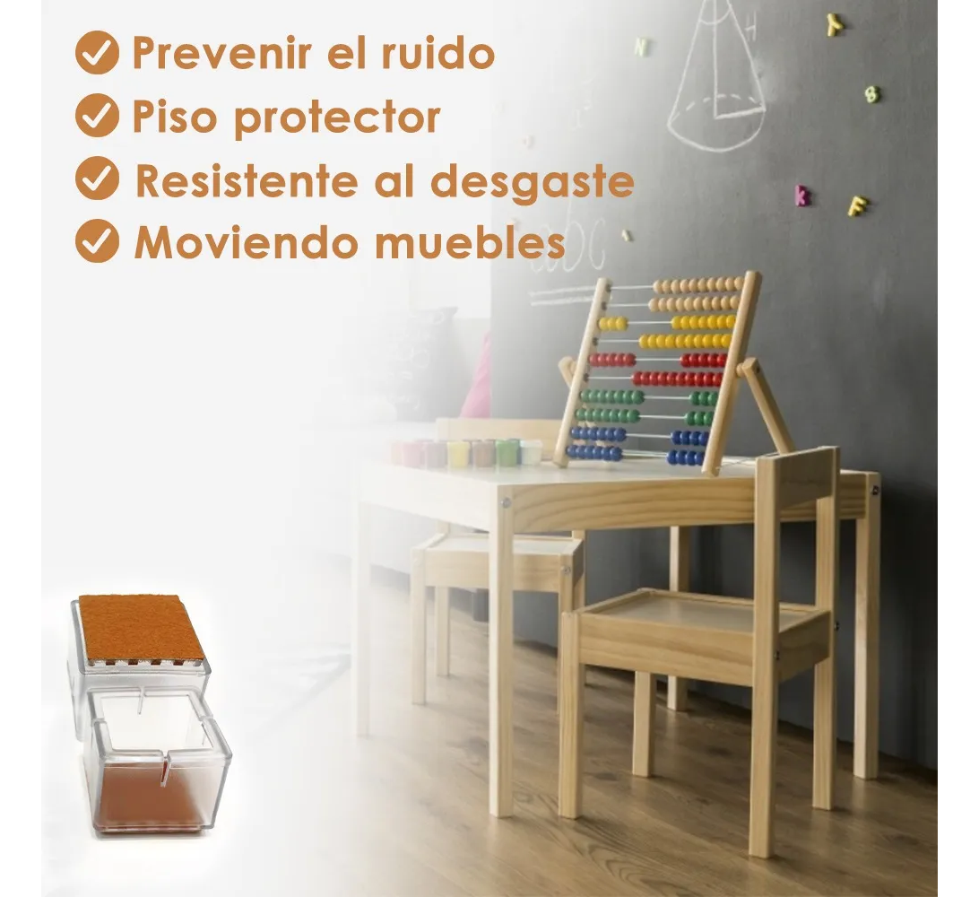 Foto 4 | Protector Grueso De Silicona Para Patas De Muebles, Sillas Transparente