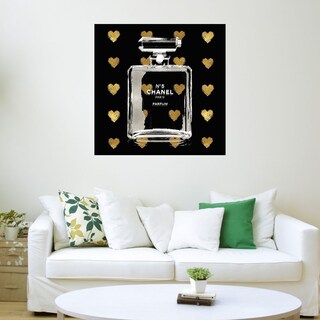 Foto 3 | Cuadro Decorativo - Corazones De Oro Sobre Negro - Madeline Blake - Arte Moderno - Impresión En Lienzo - Fine Art Tj