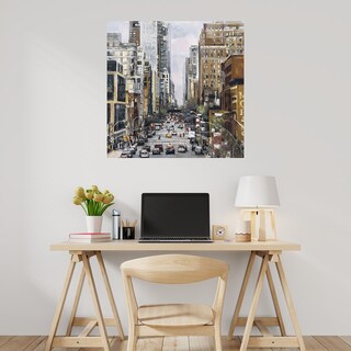 Foto 2 | Cuadro Decorativo de la Calle Arte Moderno Impresión en Lienzo Fine Art 82x82 cm