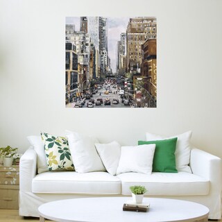 Foto 3 | Cuadro Decorativo de la Calle Arte Moderno Impresión en Lienzo Fine Art 82x82 cm