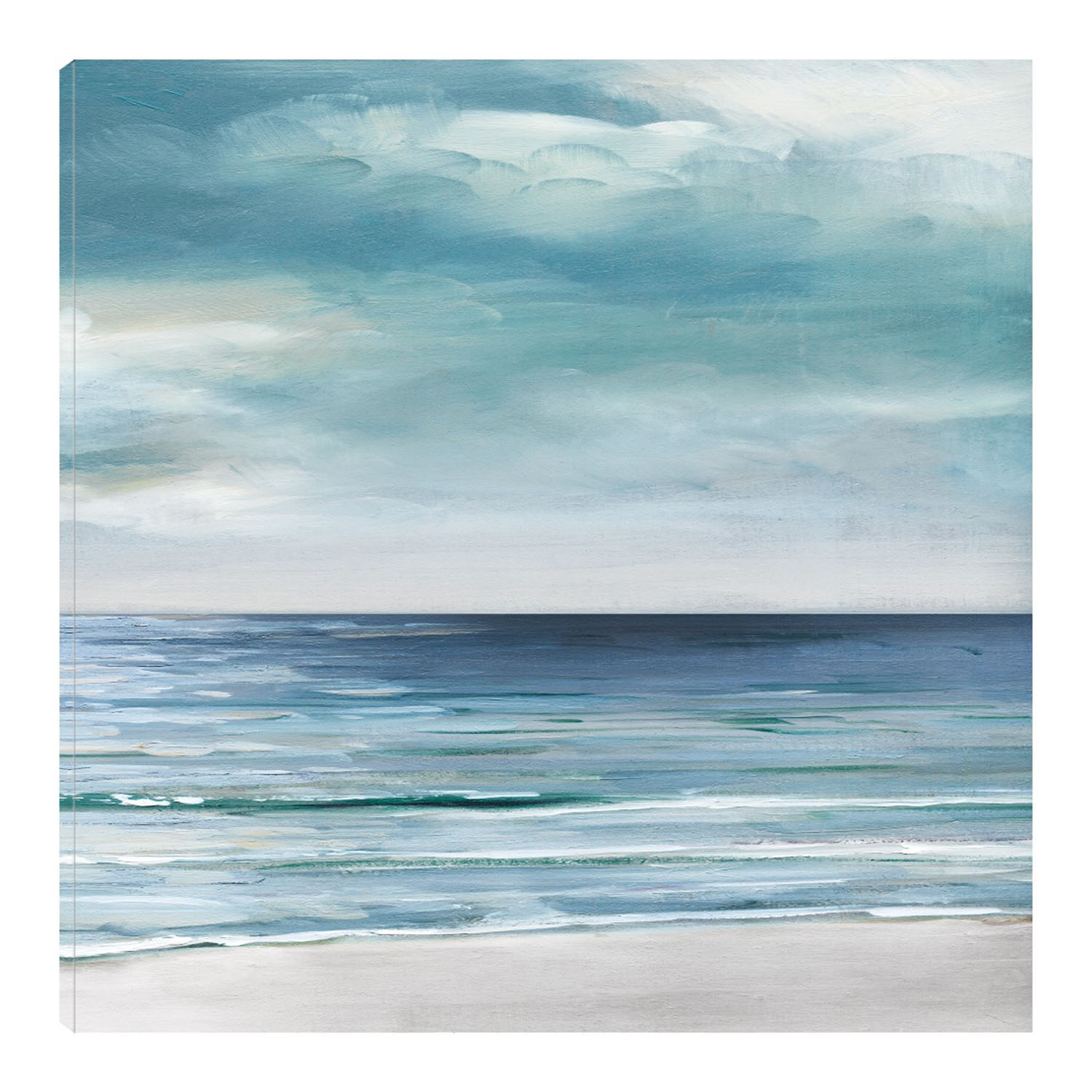 Foto 1 | Cuadro Decorativo - Costa Azul Plata Ii - Sally Swatland  - Arte Moderno - Impresión En Lienzo - Fine Art Tj