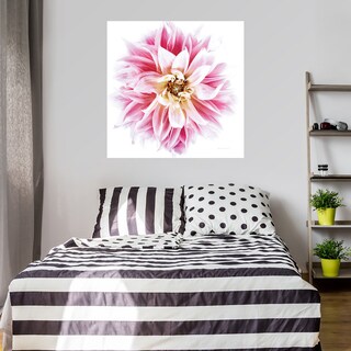 Foto 2 | Cuadro Decorativo Dahlia Rosa Arte Moderno Impresión en Lienzo Fine Art