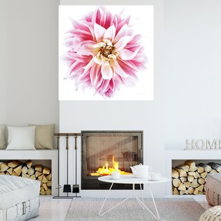 Foto 4 | Cuadro Decorativo Dahlia Rosa Arte Moderno Impresión en Lienzo Fine Art