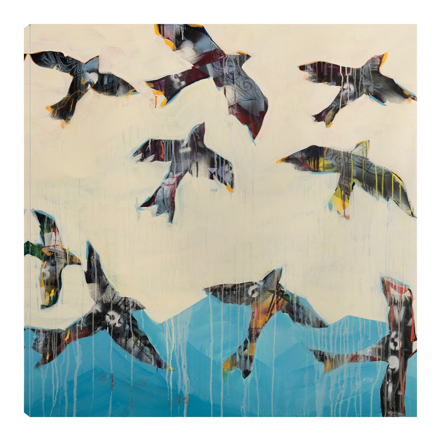 Foto 1 | Cuadro Decorativo Fine Art Tj Cuervos Elevandose Kellie Day