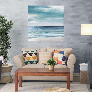 Foto 2 | Cuadro Decorativo - Costa Azul Plata Ii - Sally Swatland - Arte Moderno - Impresión En Lienzo - Fine Art Tj