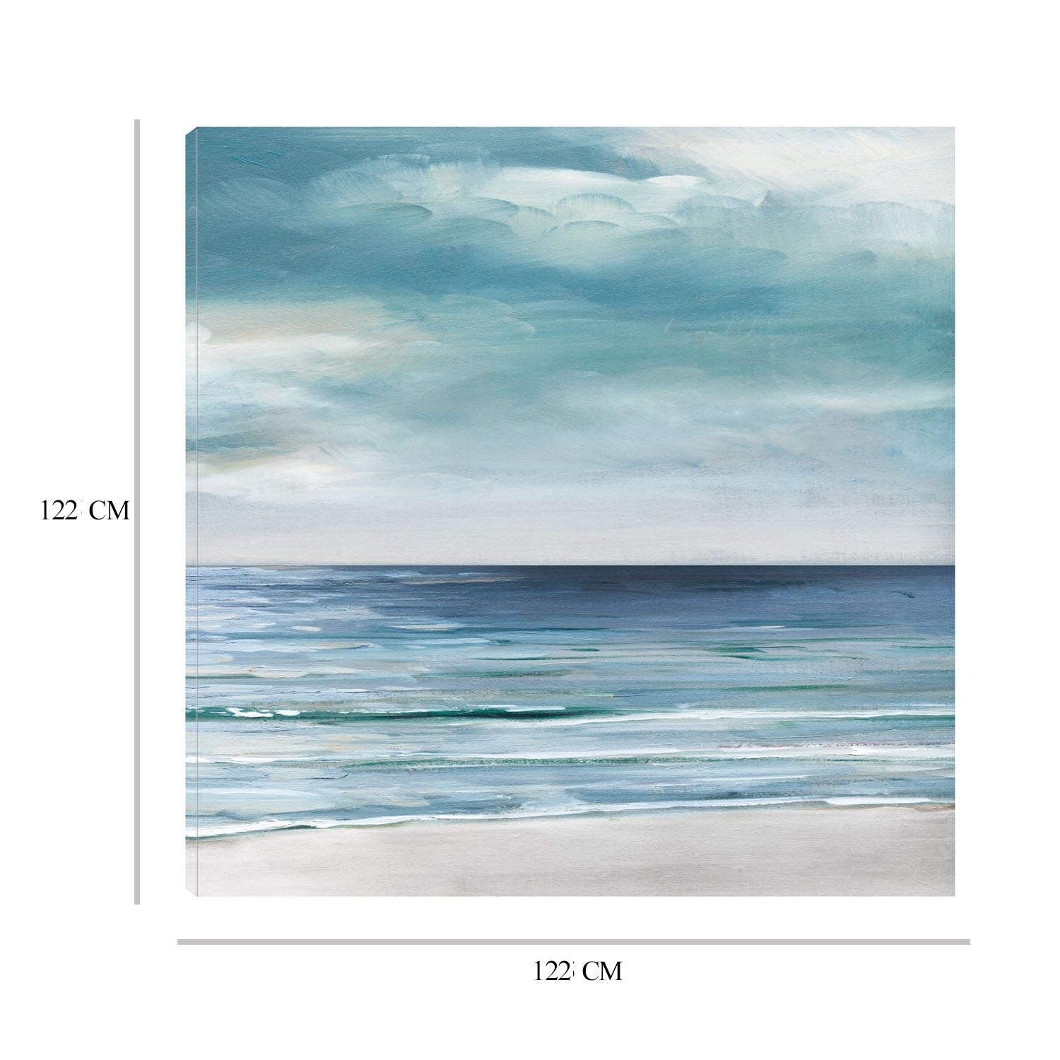 Foto 6 | Cuadro Decorativo - Costa Azul Plata Ii - Sally Swatland  - Arte Moderno - Impresión En Lienzo - Fine Art Tj