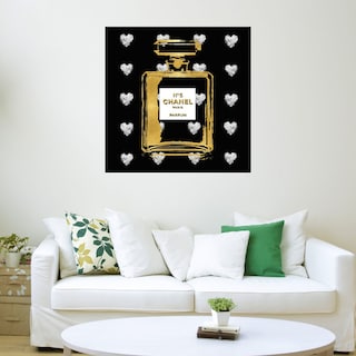 Foto 3 | Cuadro Decorativo - Corazones De Plata Sobre Negro - Madeline Blake - Arte Moderno - Impresión En Lienzo - Fine Art Tj