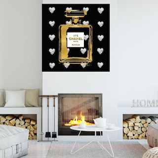 Foto 4 | Cuadro Decorativo - Corazones De Plata Sobre Negro - Madeline Blake - Arte Moderno - Impresión En Lienzo - Fine Art Tj