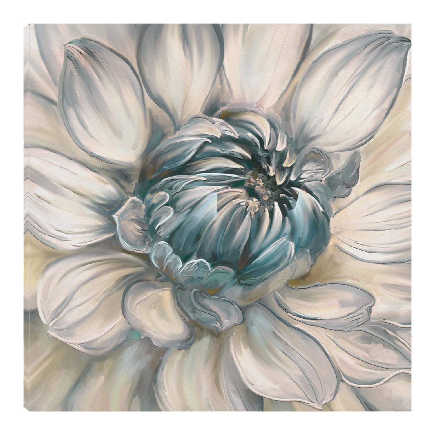 Cuadro Decorativo - Dahlia Azul Ii - Studio Arts  - Arte Moderno - Impresión En Lienzo - Fine Art Tj