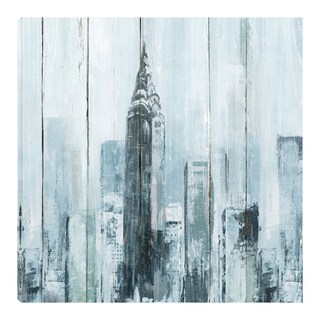 Foto 1 | Cuadro Decorativo - Edificio Chrysler Azul - Heather Hayes - Arte Moderno - Impresión En Lienzo - Fine Art Tj