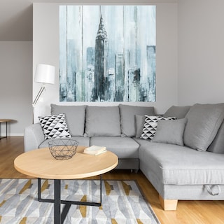 Foto 4 | Cuadro Decorativo - Edificio Chrysler Azul - Heather Hayes - Arte Moderno - Impresión En Lienzo - Fine Art Tj