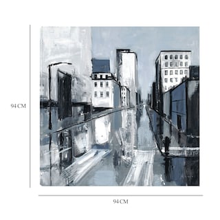 Foto 6 | Cuadro Decorativo - Ciudad Reflejada - Shawn Mackey - Arte Moderno - Impresión En Lienzo - Fine Art Tj